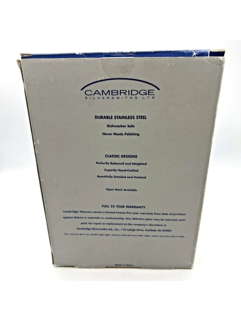 Cambridge Silversmiths Lyon Flatware 20 Piece Service for 4 Fork Knife Spoon